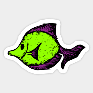 Goofy Fish Sticker